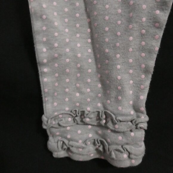 HARTSTRINGS | 18 months | Grey Pants | Pink Polka Dots | Ruffle Hem | Pink Bow - Picture 11 of 12